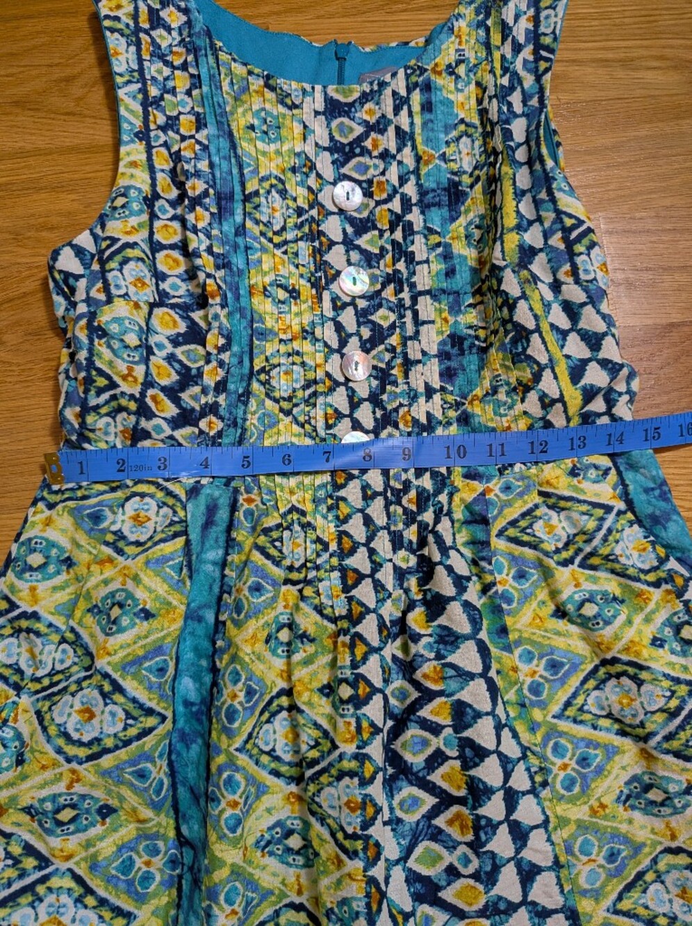 Vintage Batik Print Sleeveless Dress, Rabbit Rabbit Rabbit - Picture 8 of 13